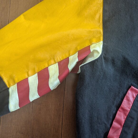 TAZ WILD THING JEFF HAMILTON VINTAGE LEATHER VARSITY JACKET - Picture 5 of 5